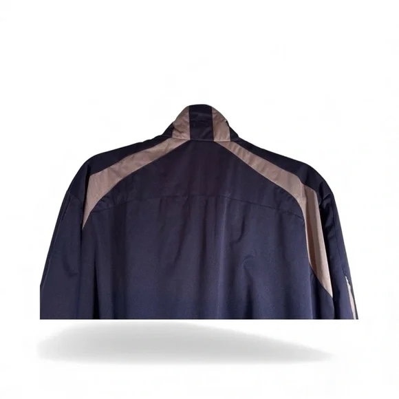 Atlanta Braves Windbreaker Jacket Men L Blue Full Zip Antigua MLB Y2K - Picture 3 of 11